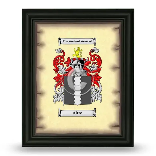Altte Coat of Arms Framed - Black
