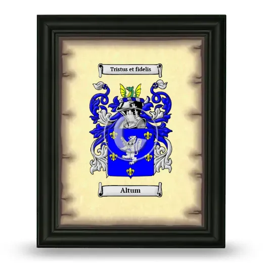 Altum Coat of Arms Framed - Black