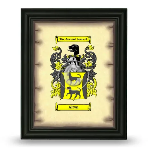 Altyn Coat of Arms Framed - Black