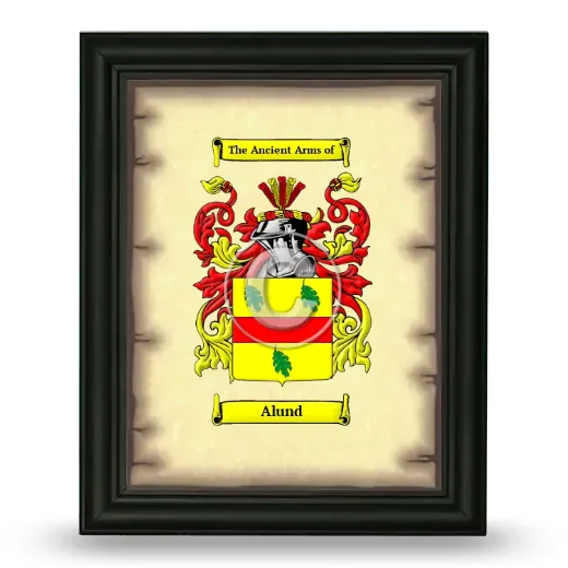 Alund Coat of Arms Framed - Black