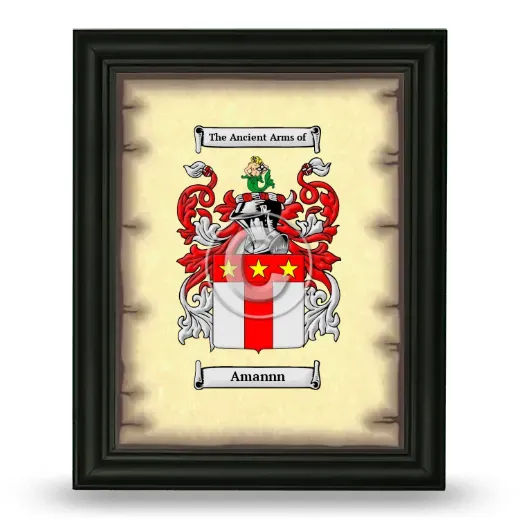 Amannn Coat of Arms Framed - Black
