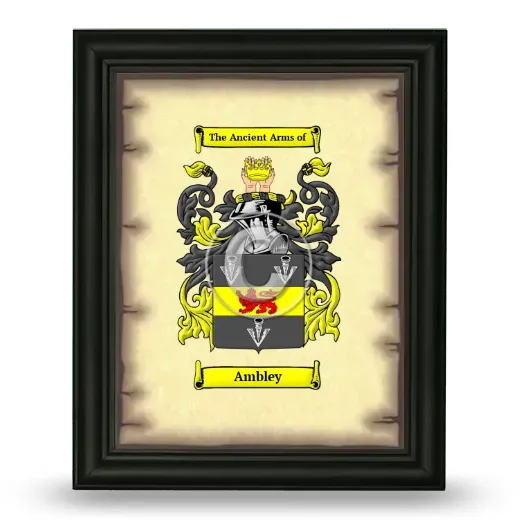 Ambley Coat of Arms Framed - Black