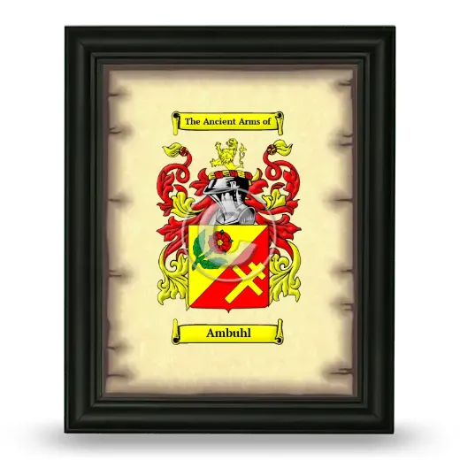 Ambuhl Coat of Arms Framed - Black