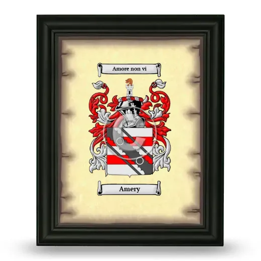 Amery Coat of Arms Framed - Black