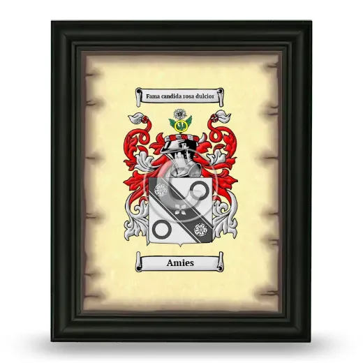 Amies Coat of Arms Framed - Black
