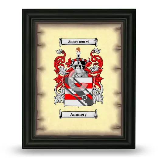 Ammery Coat of Arms Framed - Black
