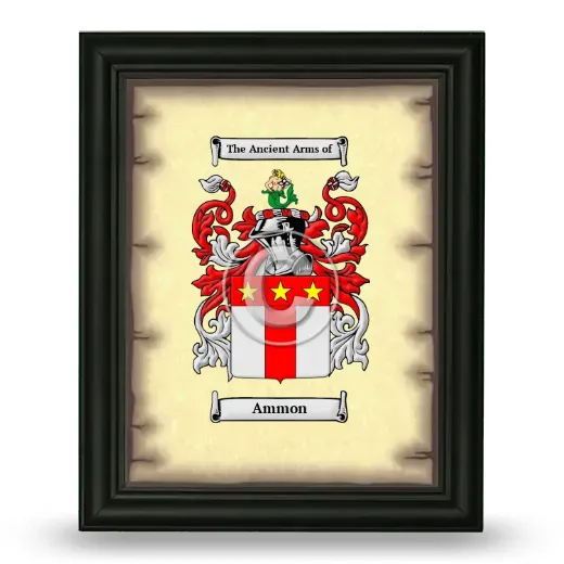 Ammon Coat of Arms Framed - Black