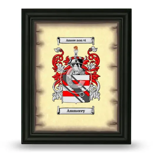 Ammorey Coat of Arms Framed - Black