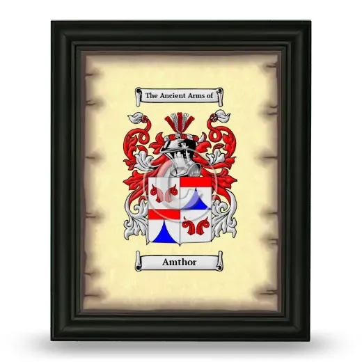 Amthor Coat of Arms Framed - Black