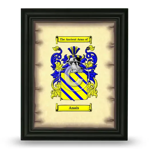 Anais Coat of Arms Framed - Black