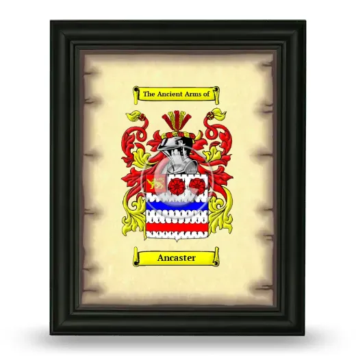 Ancaster Coat of Arms Framed - Black