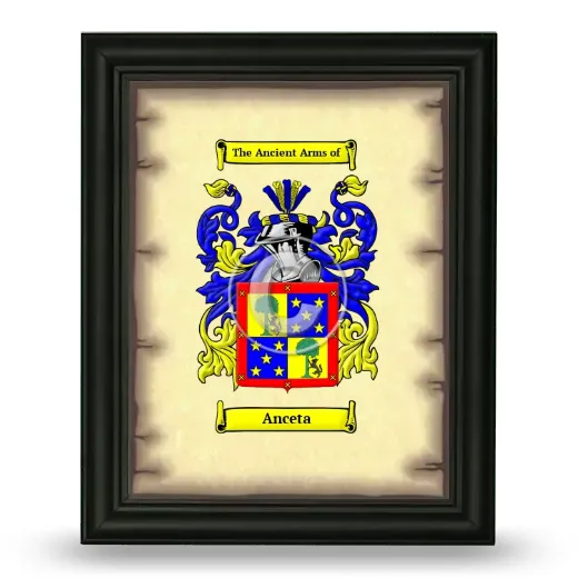 Anceta Coat of Arms Framed - Black