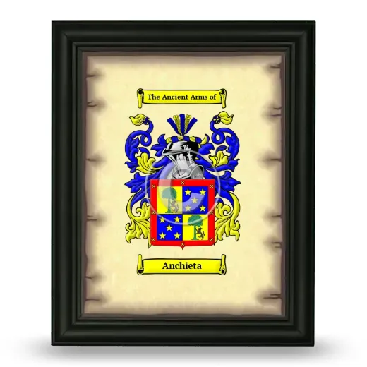 Anchieta Coat of Arms Framed - Black