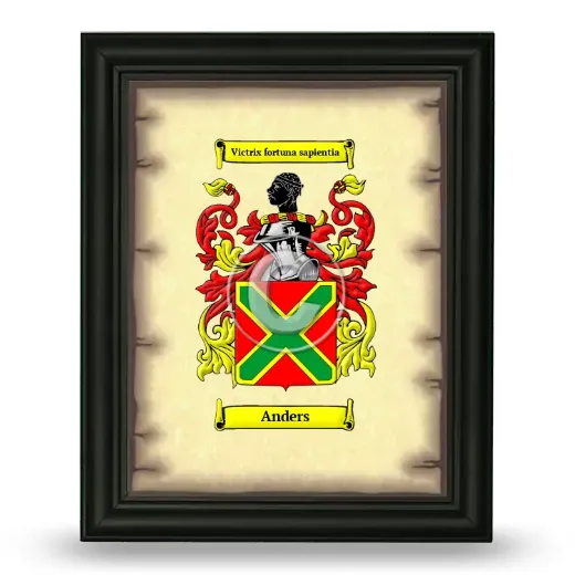 Anders Coat of Arms Framed - Black