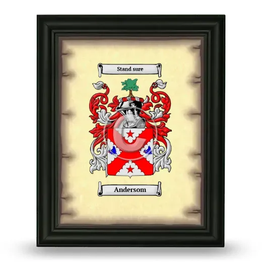 Andersom Coat of Arms Framed - Black