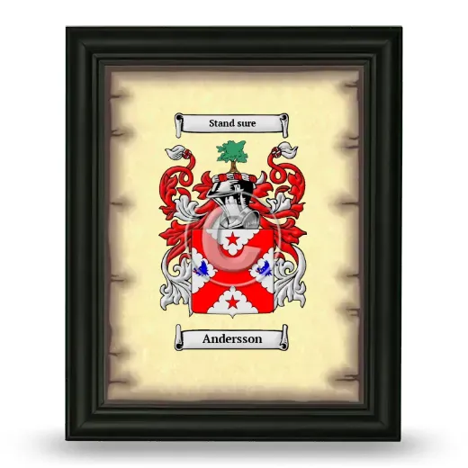 Andersson Coat of Arms Framed - Black