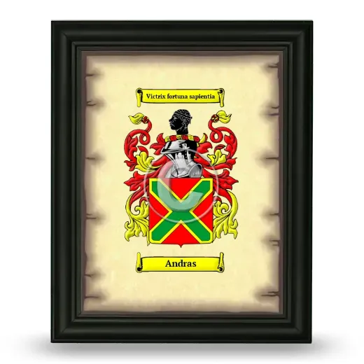 Andras Coat of Arms Framed - Black