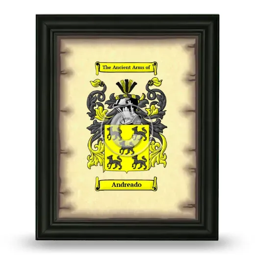 Andreado Coat of Arms Framed - Black
