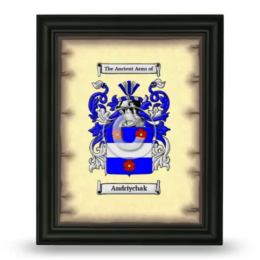 Andriychak Coat of Arms Framed - Black