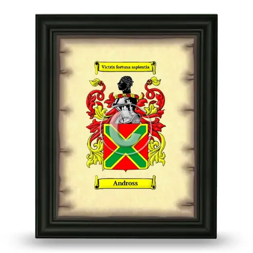Andross Coat of Arms Framed - Black