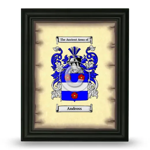 Andross Coat of Arms Framed - Black