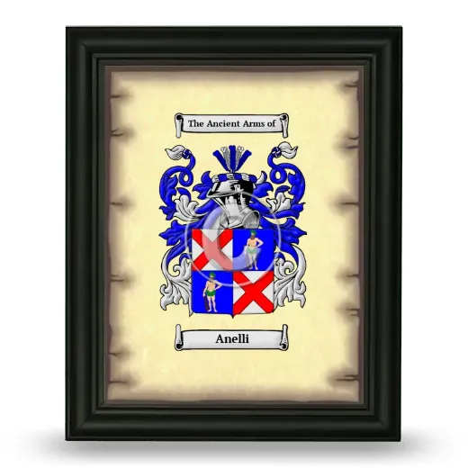 Anelli Coat of Arms Framed - Black