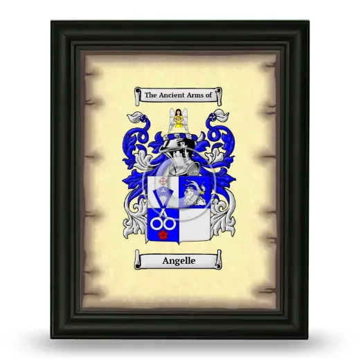 Angelle Coat of Arms Framed - Black
