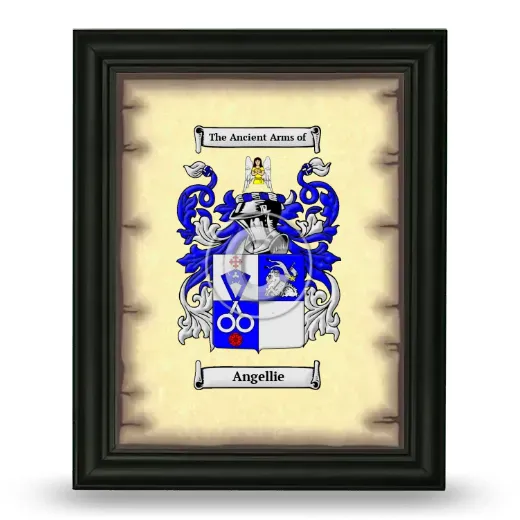 Angellie Coat of Arms Framed - Black