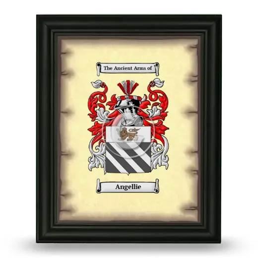 Angellie Coat of Arms Framed - Black