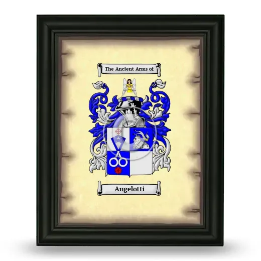 Angelotti Coat of Arms Framed - Black