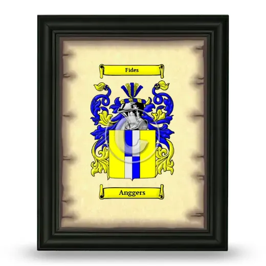 Anggers Coat of Arms Framed - Black