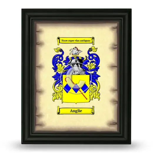 Anglie Coat of Arms Framed - Black