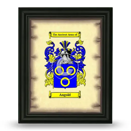 Angold Coat of Arms Framed - Black