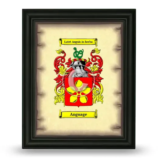 Anguage Coat of Arms Framed - Black