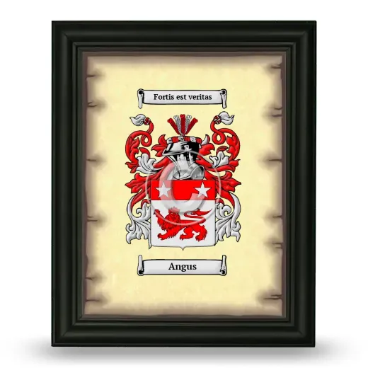 Angus Coat of Arms Framed - Black