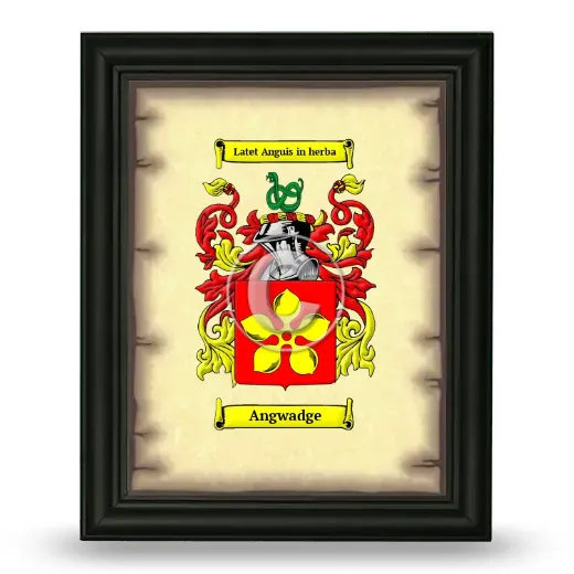 Angwadge Coat of Arms Framed - Black