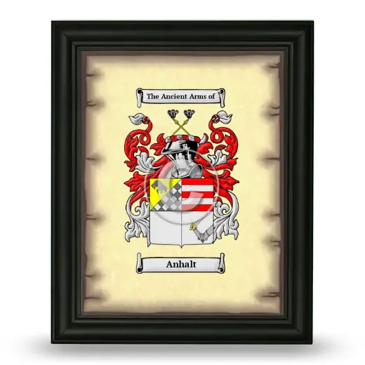 Anhalt Coat of Arms Framed - Black