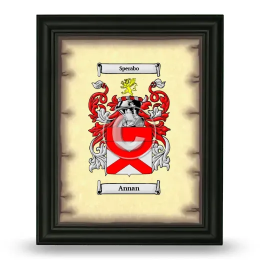 Annan Coat of Arms Framed - Black