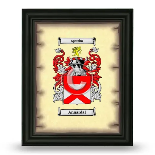 Annardal Coat of Arms Framed - Black