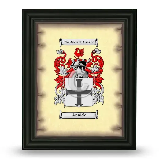 Annick Coat of Arms Framed - Black