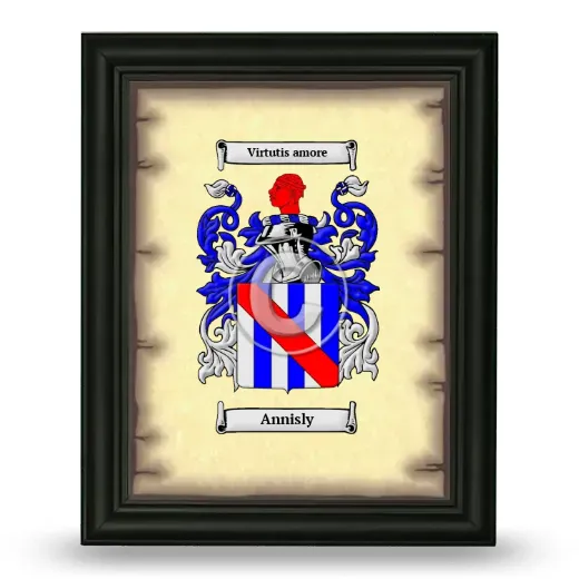 Annisly Coat of Arms Framed - Black