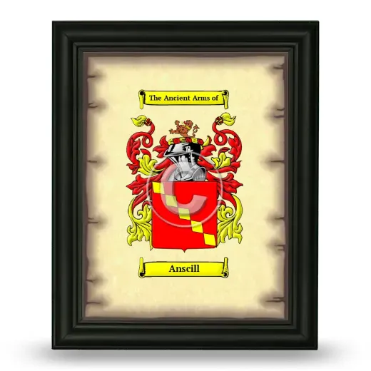 Anscill Coat of Arms Framed - Black