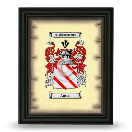 Ansen Coat of Arms Framed - Black