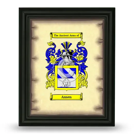 Ansen Coat of Arms Framed - Black