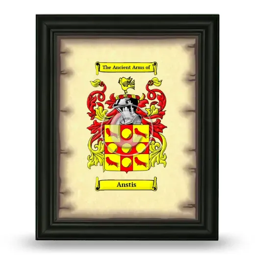Anstis Coat of Arms Framed - Black