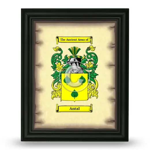 Antal Coat of Arms Framed - Black