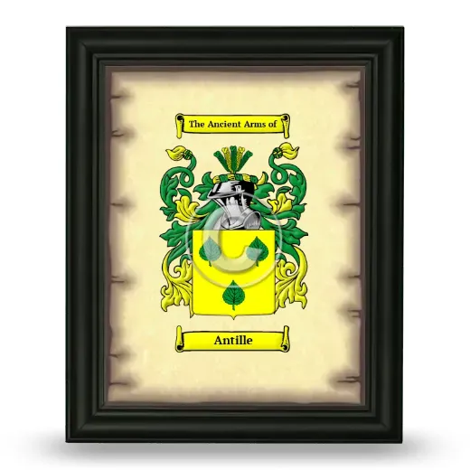 Antille Coat of Arms Framed - Black