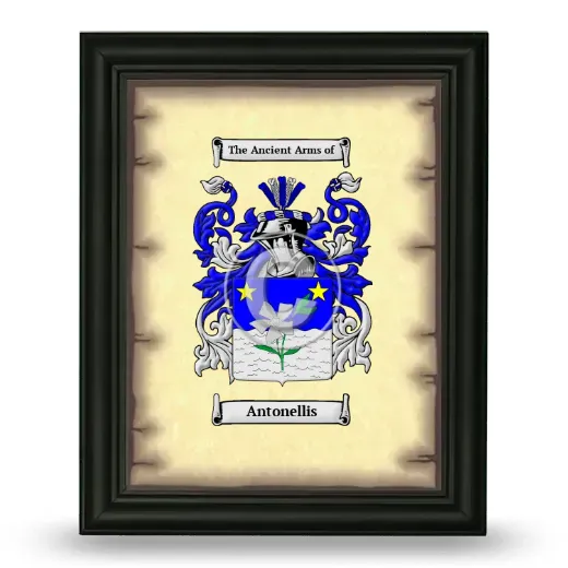 Antonellis Coat of Arms Framed - Black