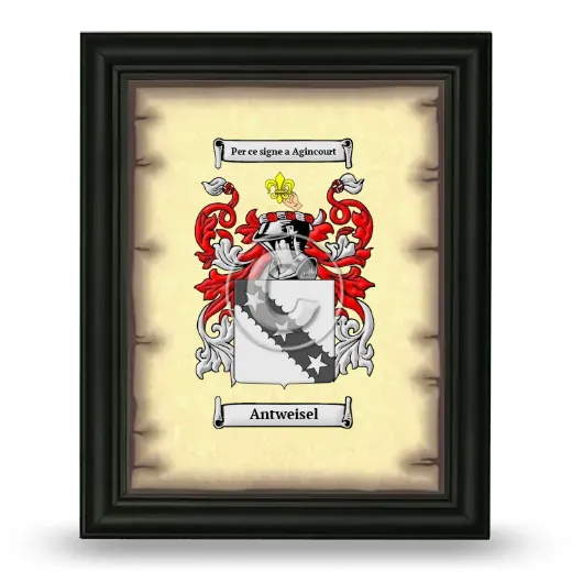 Antweisel Coat of Arms Framed - Black
