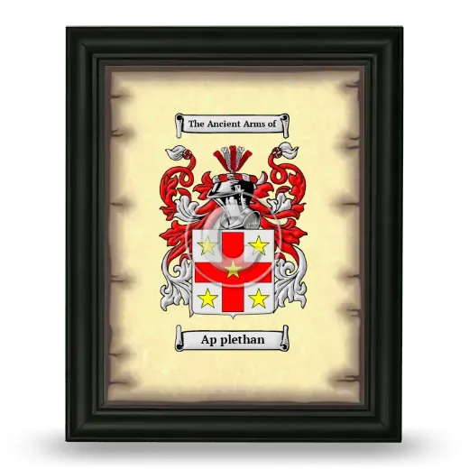 Ap plethan Coat of Arms Framed - Black
